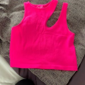 Neon pink tank top